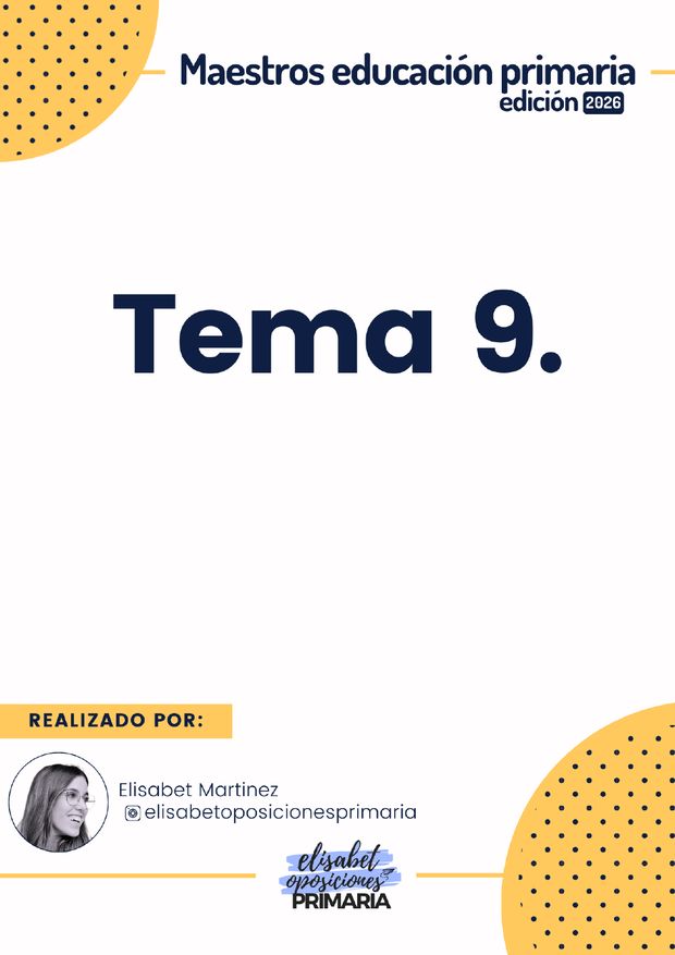 Tema 9 de Primaria: portada