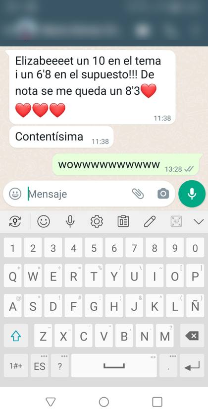 Mensaje real de una alumna sobre la formación